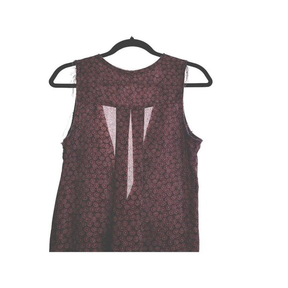 Harlow & Graham Sleeveless Distressed Boho Red Liberty Floral Blouse S - Picture 8 of 10